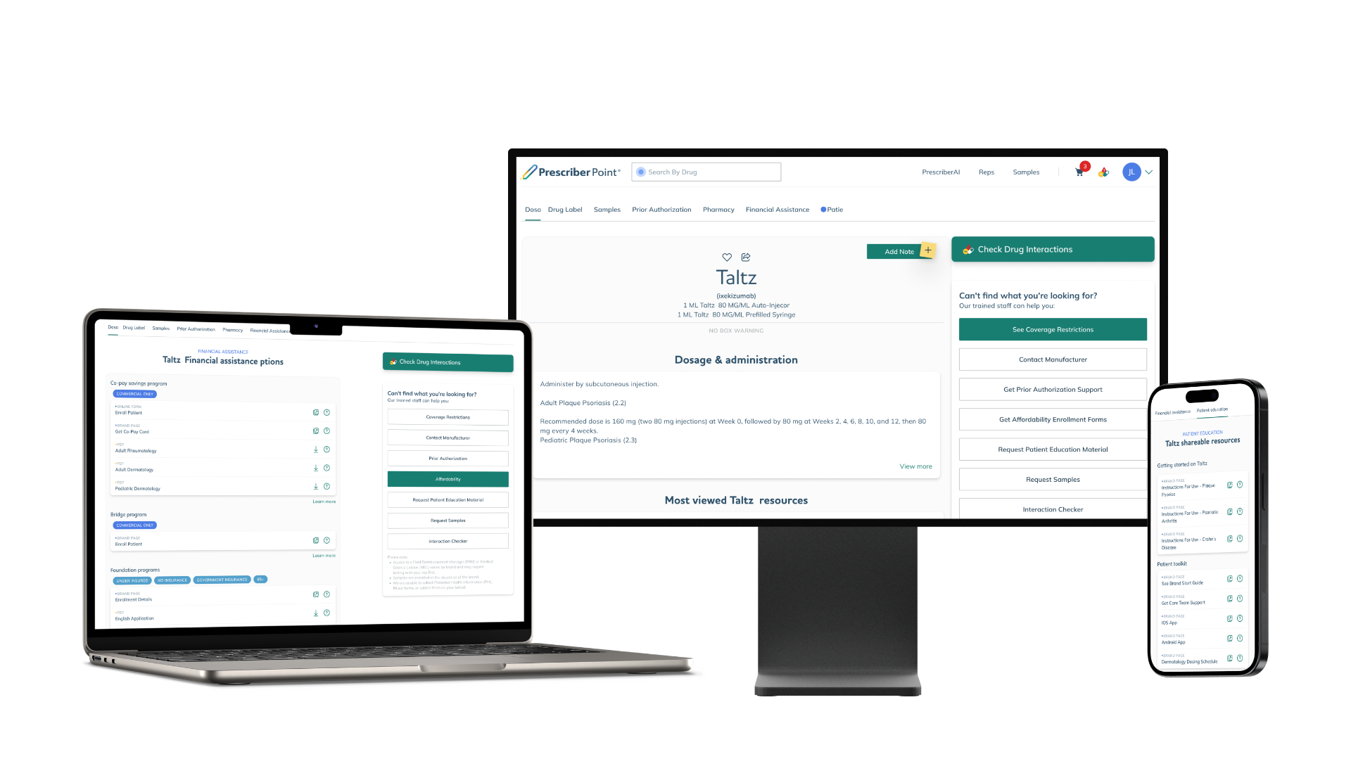 Drug Prior Authorization interface showing workflow steps